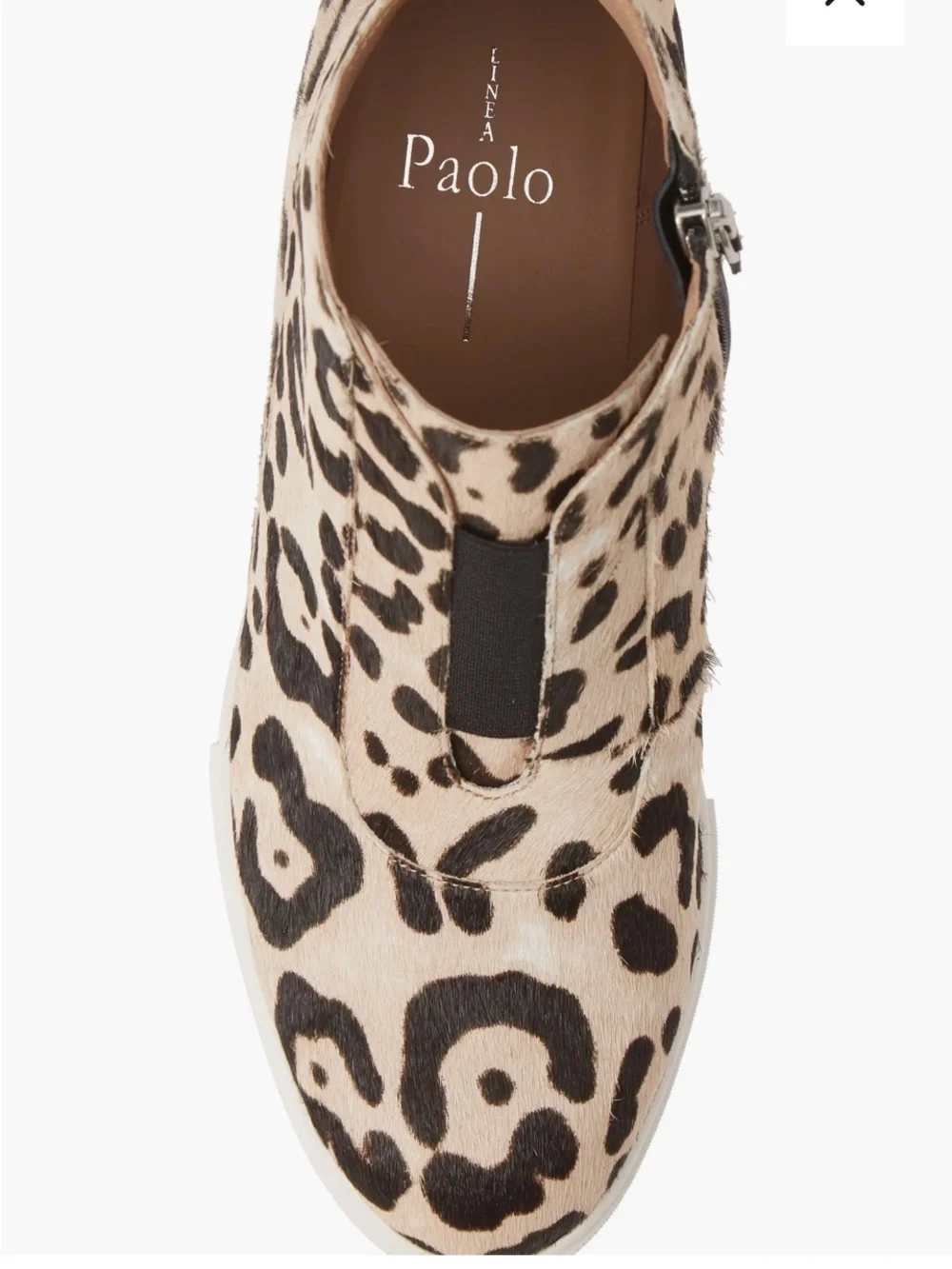 Paolo Leopard-Print Wedge Sneaker Boot in Beige and Black